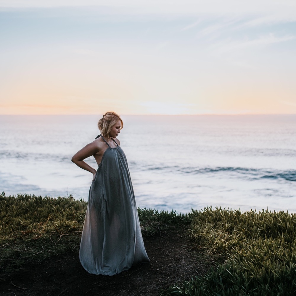 Vici Pocketed Halter Maxi Dress
